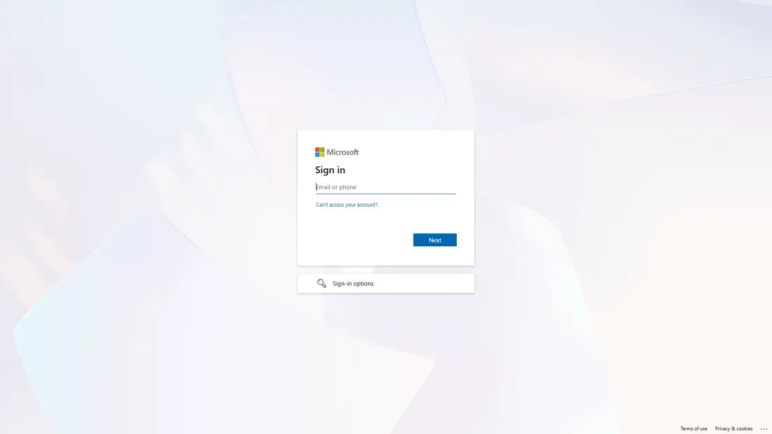 Capture d’écran de office365.us