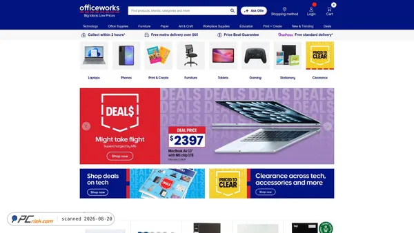 officeworks.com.au screenshot