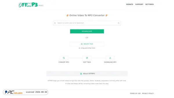 offmp3.com screenshot