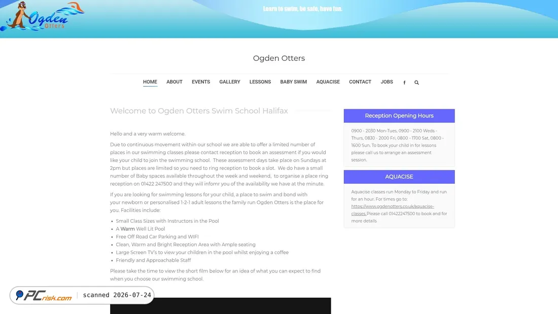 Screenshot of ogdenotters.co.uk