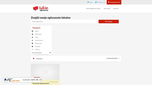 ogloszenia.lubin.pl Screenshot