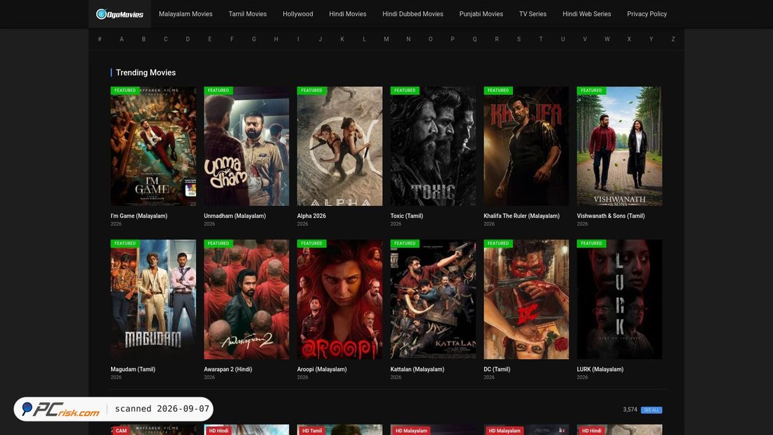 Captura de pantalla de ogomovies.com.pk