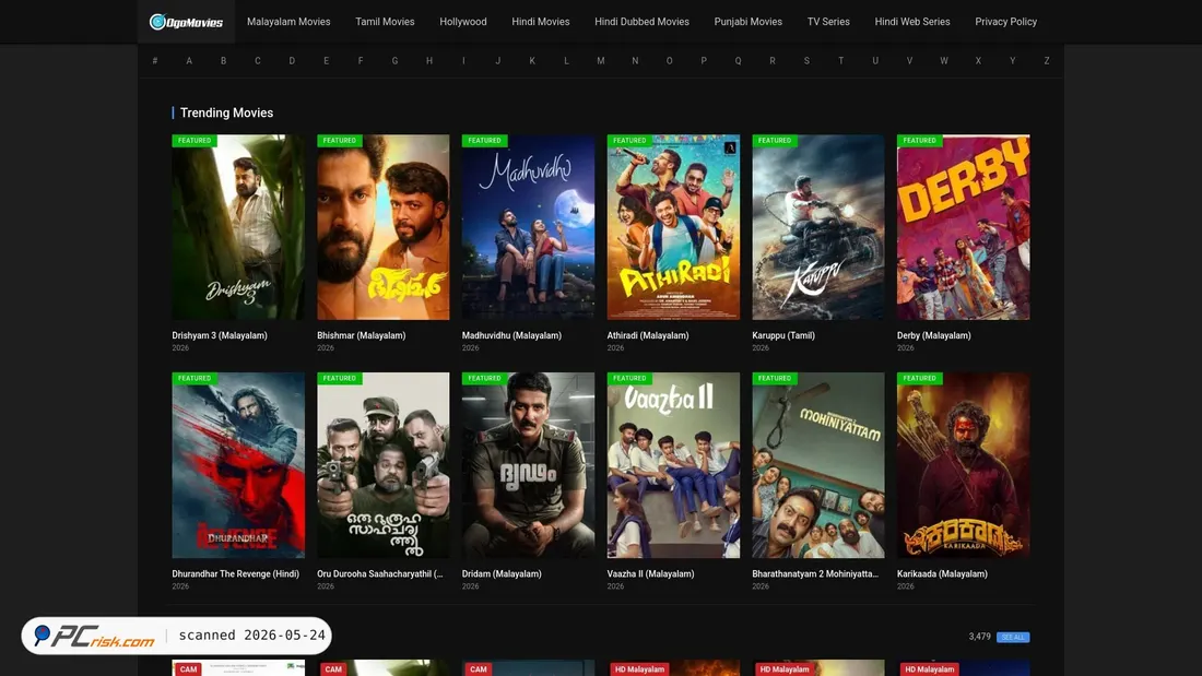 Screenshot of ogomovies1.com.pk