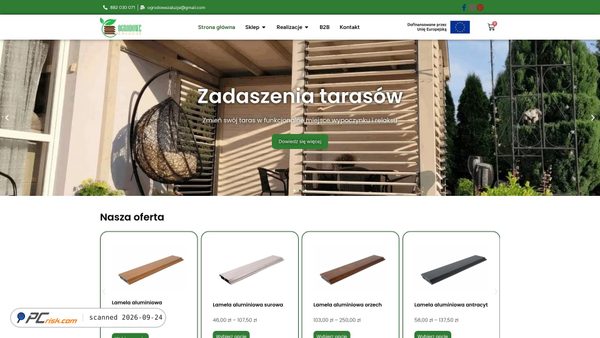 Captura de ecrã de ogrodowezaluzje.pl