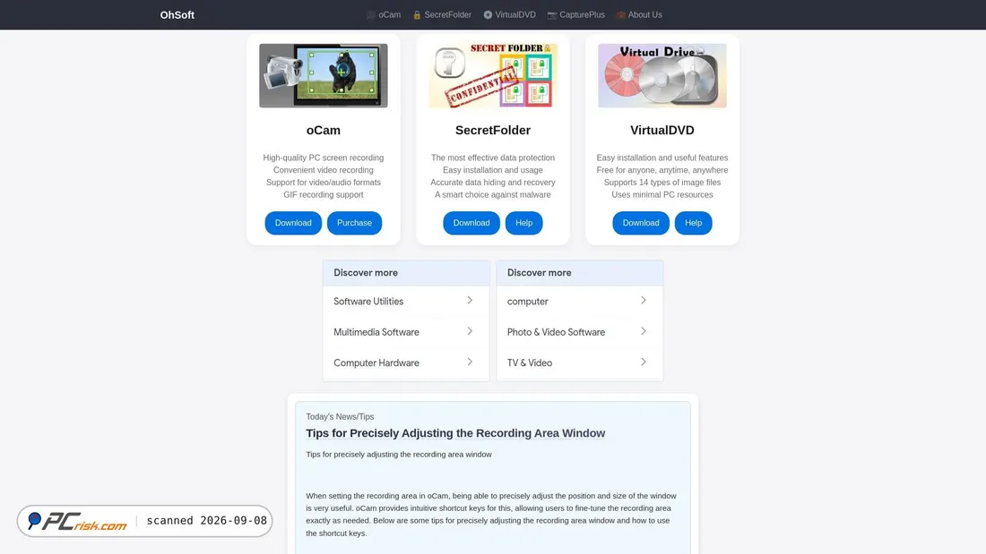 Screenshot of ohsoft.net