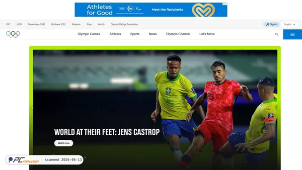 olympics.com screenshot