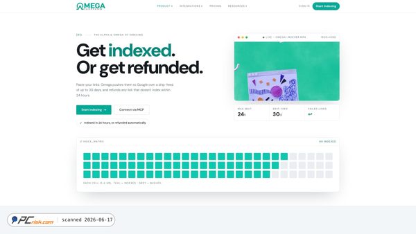 omegaindexer.com screenshot