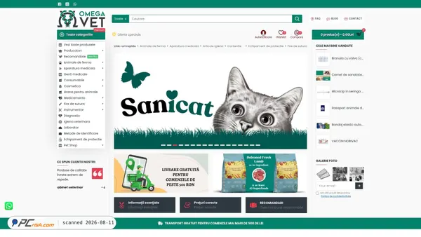 omegavet.ro screenshot