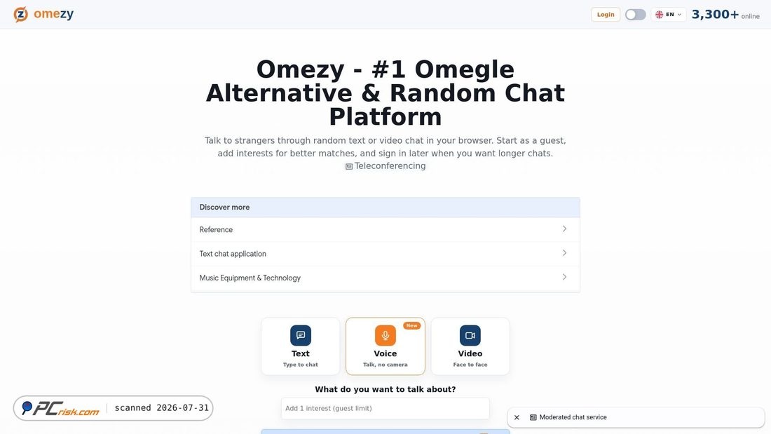 Screenshot of omezy.io