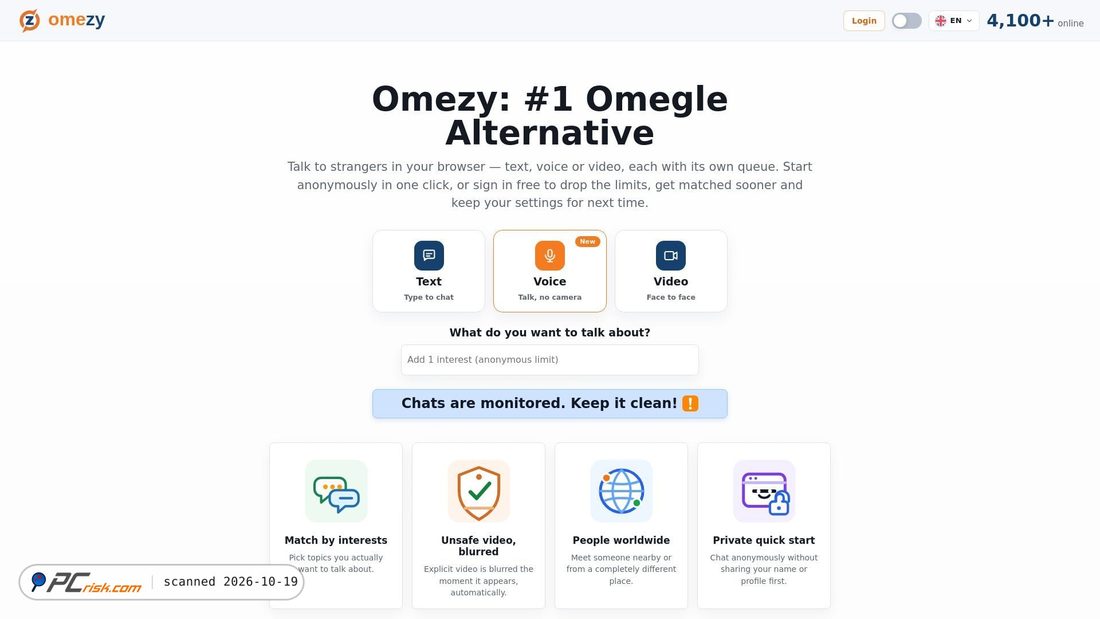 Captura de pantalla de omezy.io