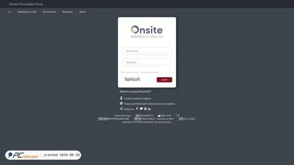 oncore.mammographysolutions.com screenshot