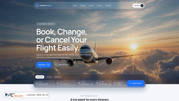 onecallflights.com screenshot
