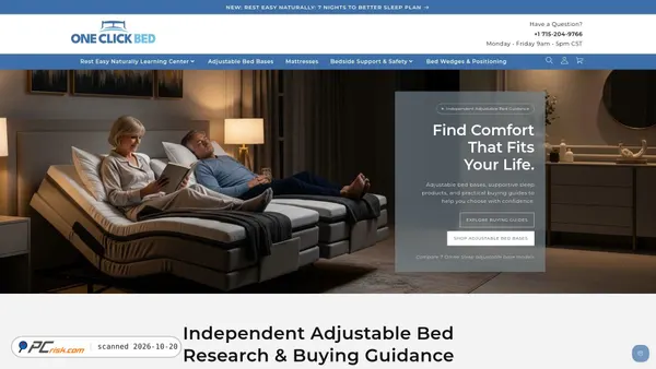 oneclickbed.com screenshot