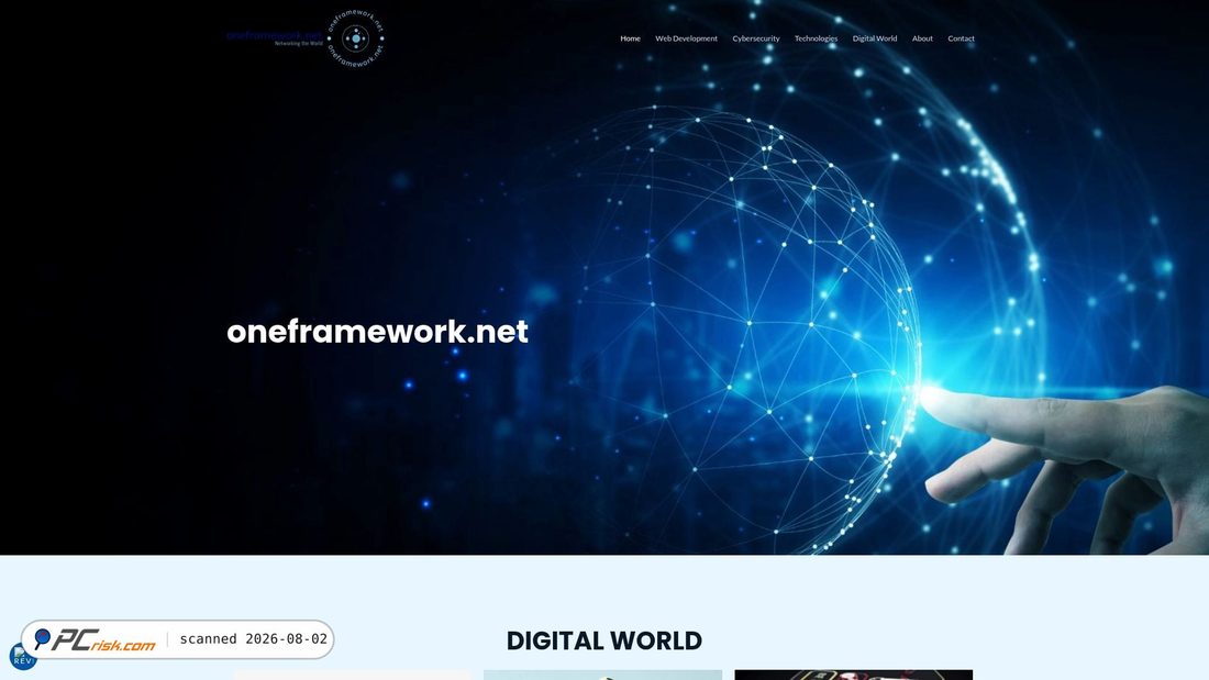 Screenshot of oneframework.net