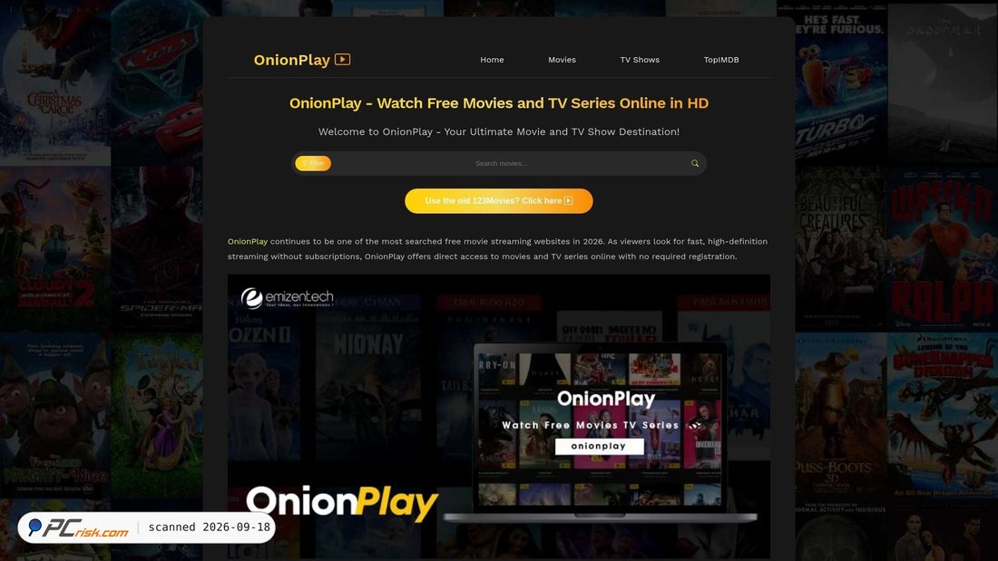 Captura de ecrã de onionplaytv.com