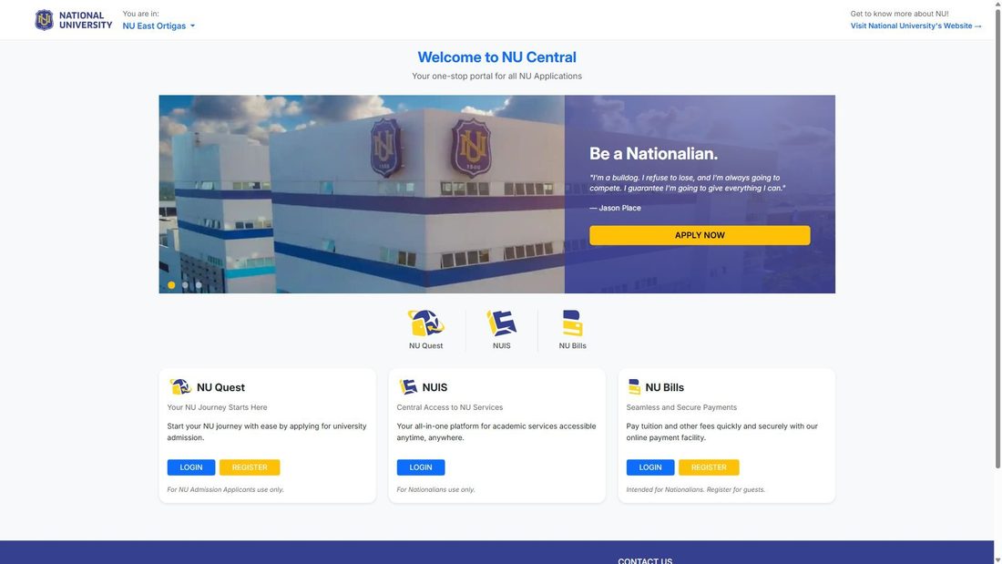 Screenshot von onlineapp.nu-eastortigas.edu.ph