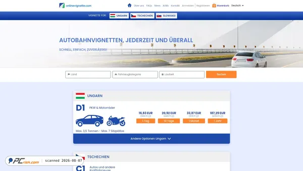 onlinevignette.com screenshot