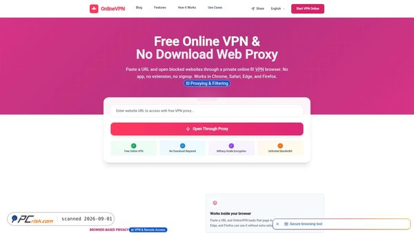 Captura de onlinevpn.app