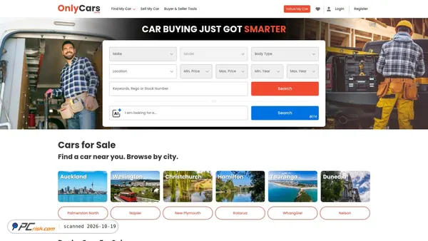 onlycars.co.nz screenshot