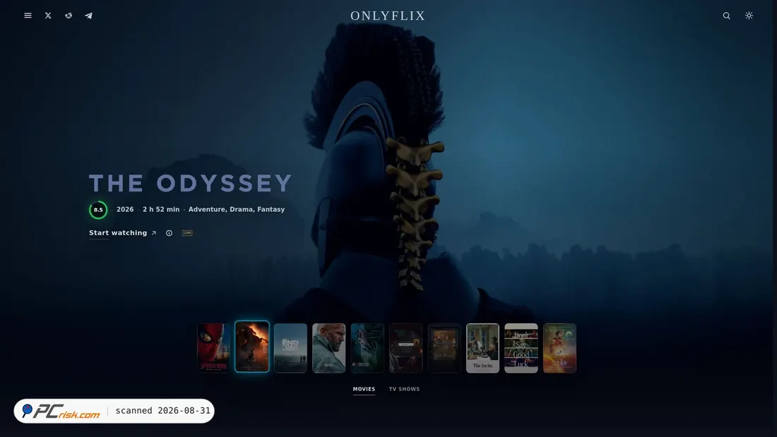 Capture d’écran de onlyflix.to