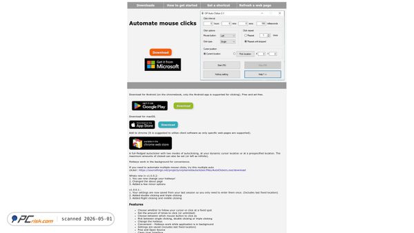 opautoclicker.com screenshot
