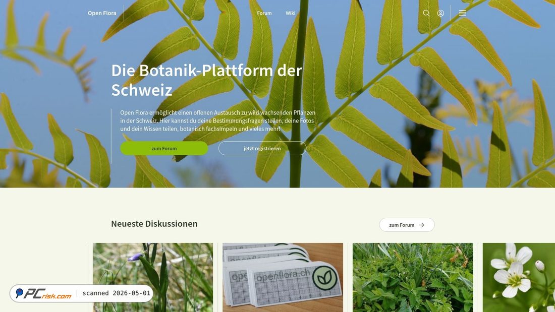 Screenshot of open-flora.ch