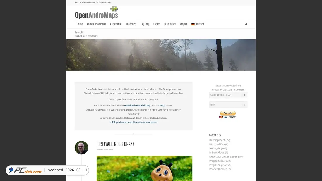 Screenshot of openandromaps.org