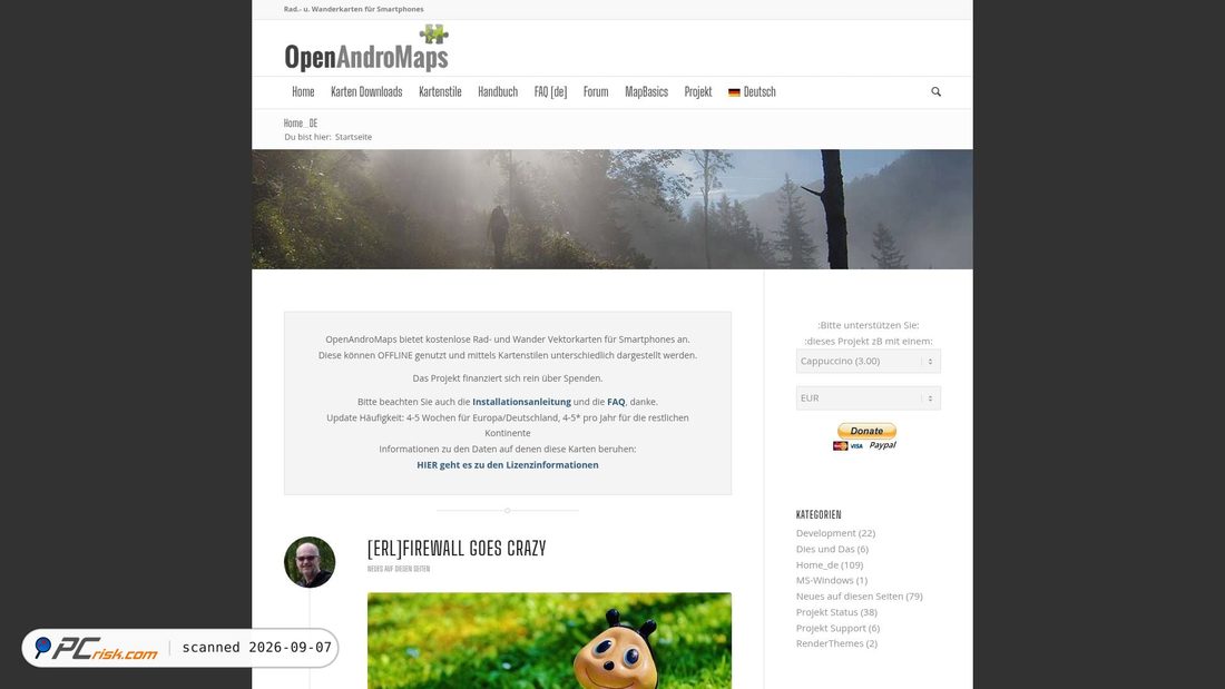 Screenshot von openandromaps.org