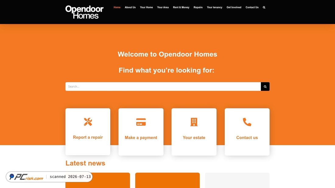 Screenshot of opendoorhomes.org