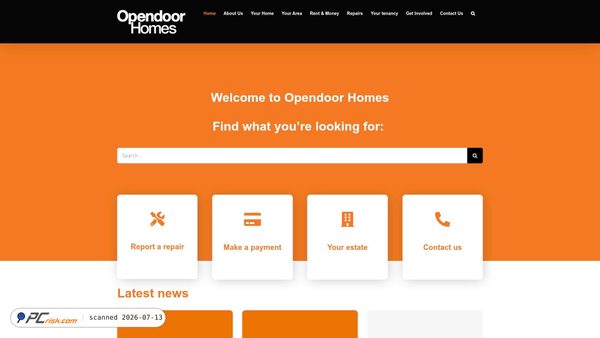 opendoorhomes.org screenshot