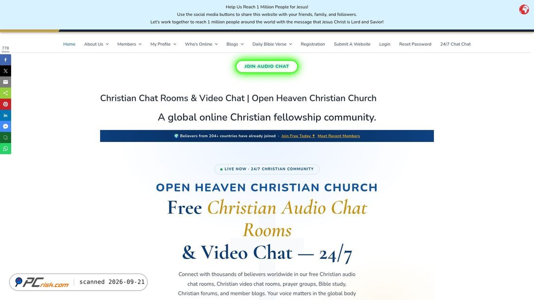 Captura de ecrã de openheavenchristianchurch.com