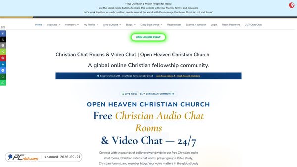 Capture d’écran de openheavenchristianchurch.com