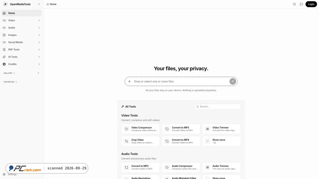 Screenshot of openmedia.tools