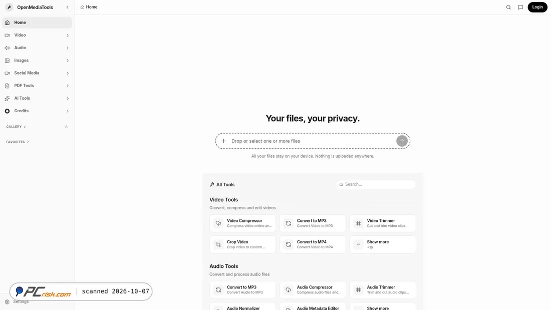 Screenshot di openmedia.tools