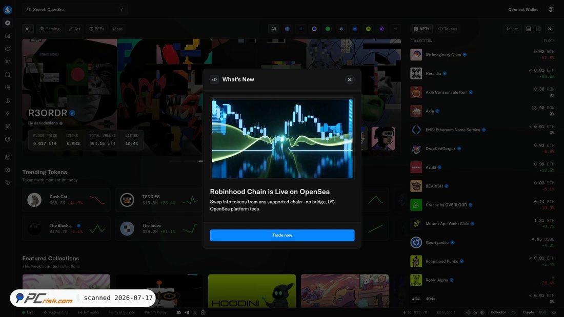 Screenshot of opensea.io