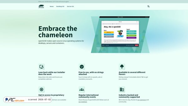 opensuse.org screenshot