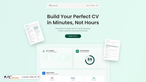 optimisecv.com screenshot