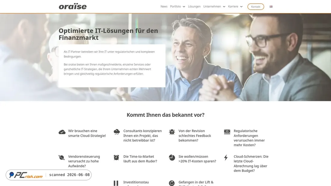 Screenshot of oraise.com