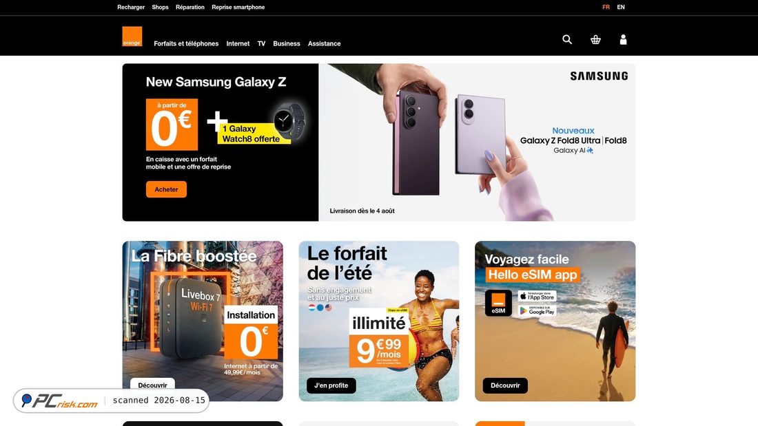 Screenshot of orange.lu