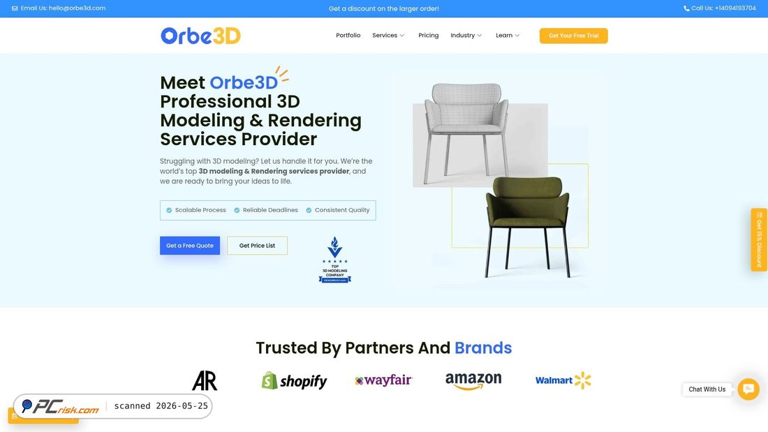 Screenshot of orbe3d.com