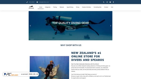 orcadivers.com screenshot