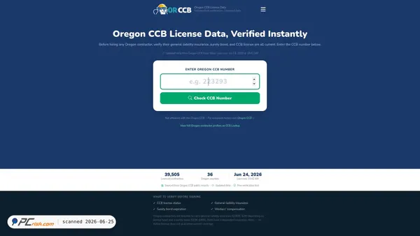 orccb.org screenshot