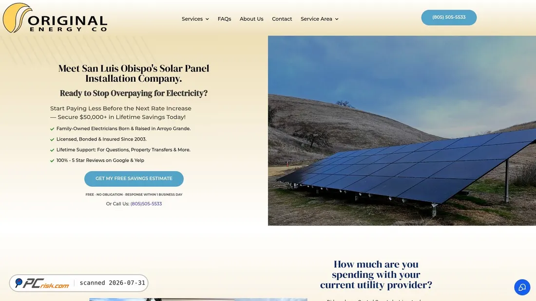 Screenshot of originalenergyco.com