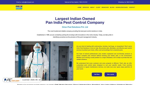 orionpest.com screenshot