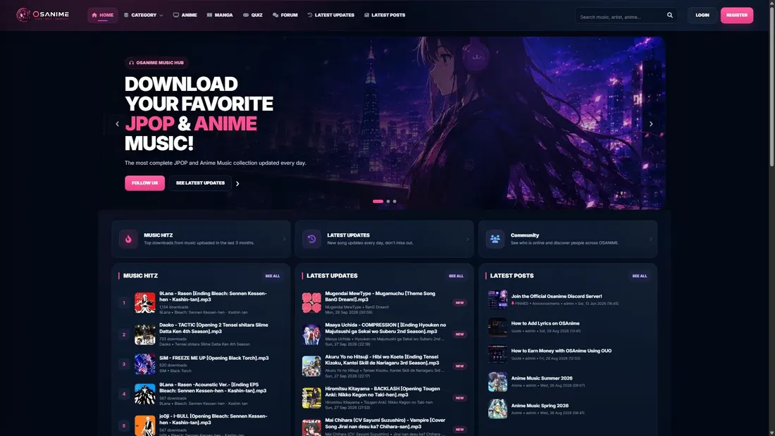 Screenshot of osanime.com