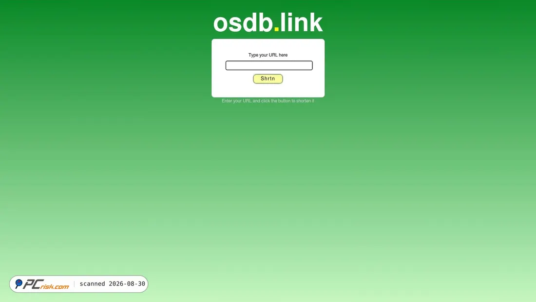 Screenshot von osdb.link