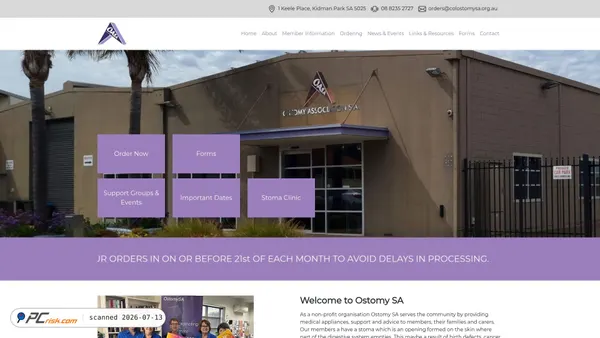 ostomysa.org.au screenshot
