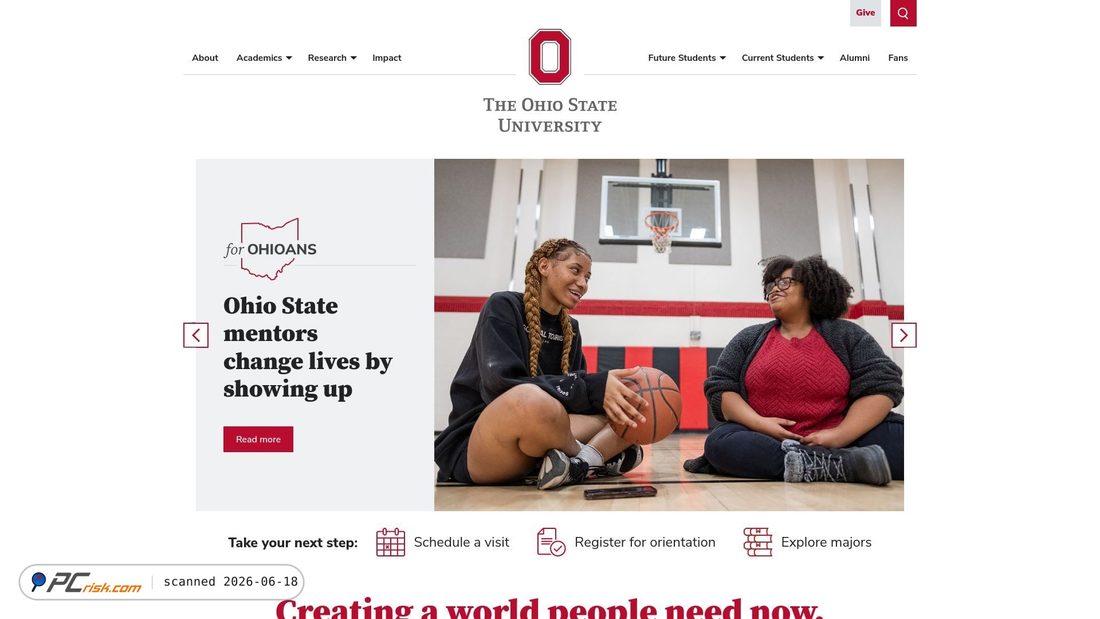 Screenshot of osu.edu