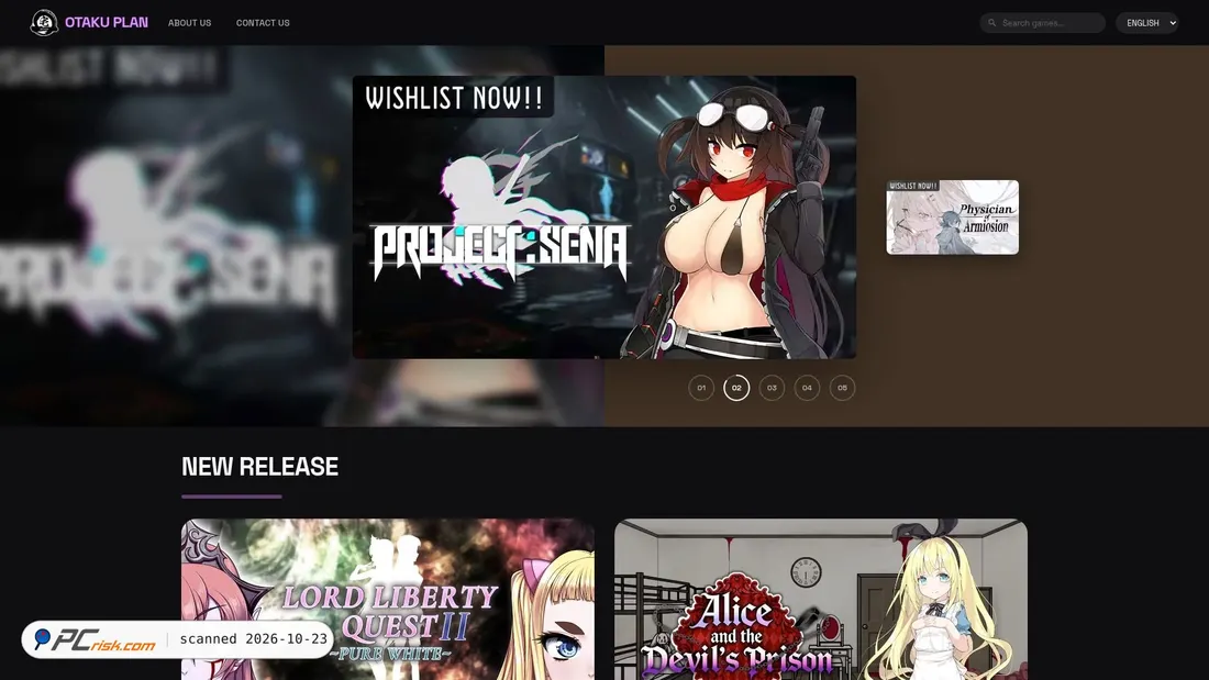 Screenshot von otaku-plan.net