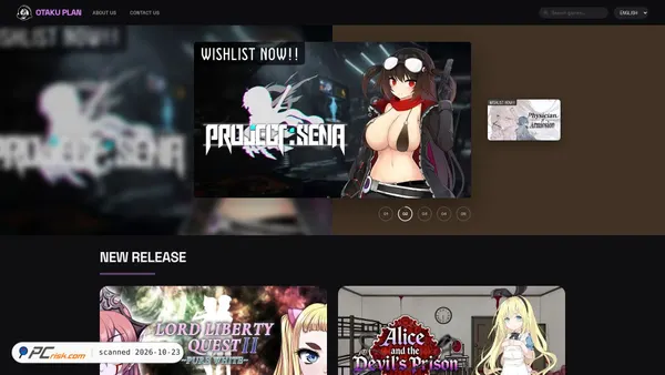 Screenshot di otaku-plan.net